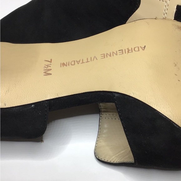 Adrienne Vittadini Nicolo Black Suede 4" D'Orsay Dress Heels - 7.5M - Picture 8 of 12